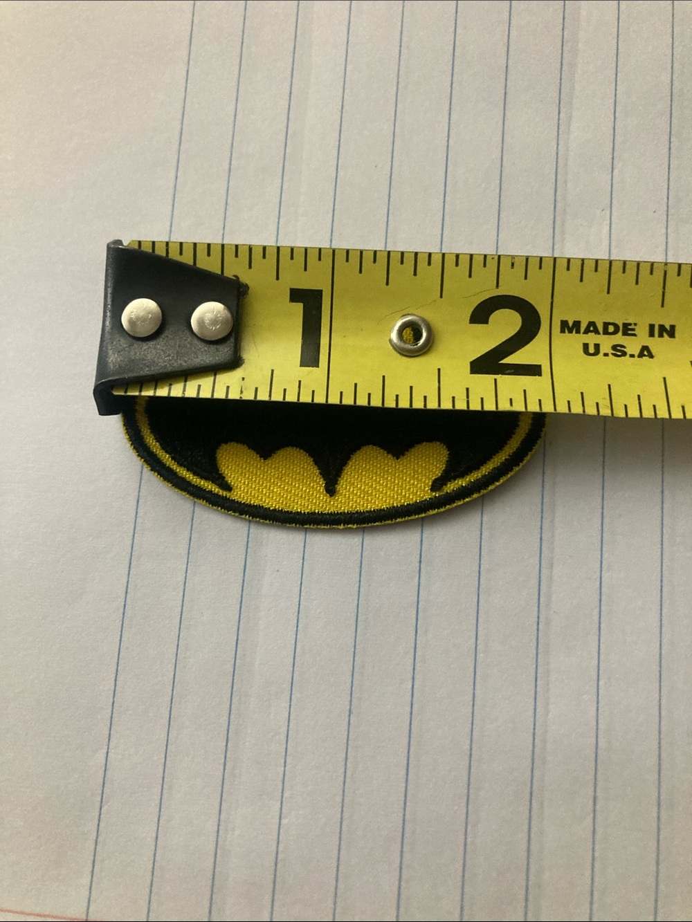 Batman Oval Logo Patch - Black and Yellow - Picture 3 of 4